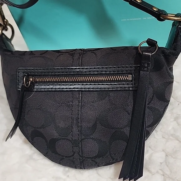 Coach Y2K Signature Mini Crossbody Swingpack Black Jacquard Bag - Picture 15 of 17